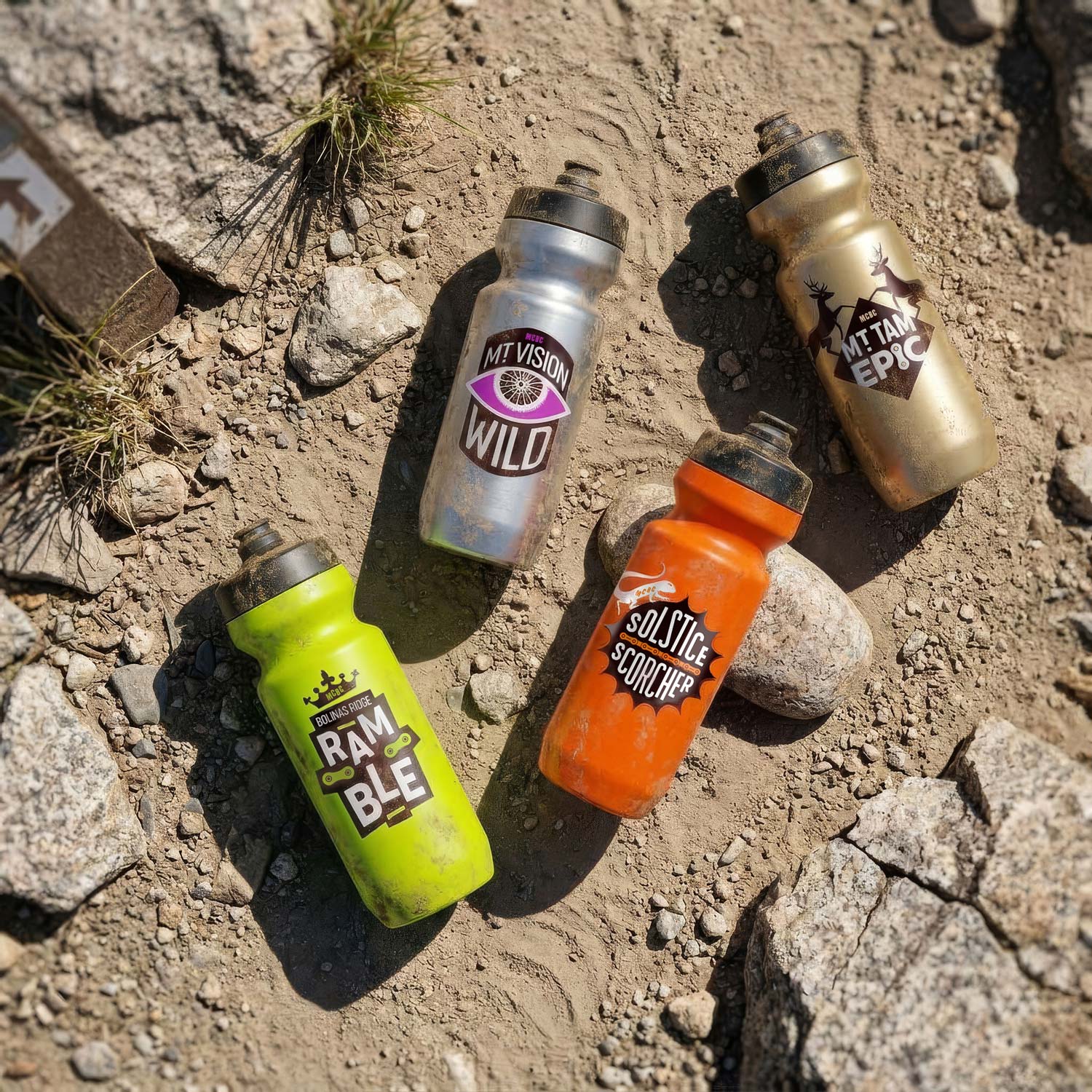 MCBC Dirt Fondo promotional water bottle collection