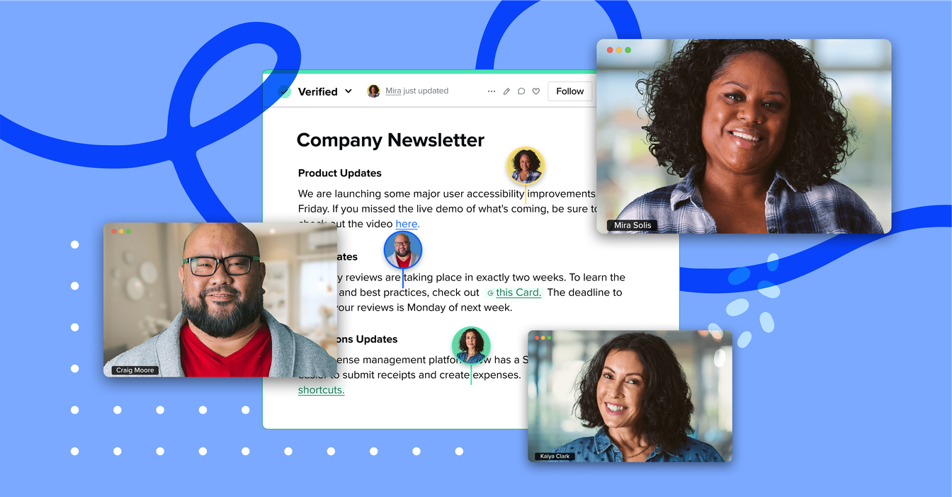 Guru brand image that shows Card with people in Zoom meeting