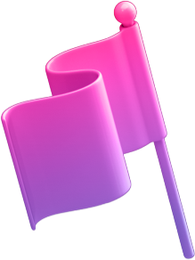 Pink and purple gradient flag