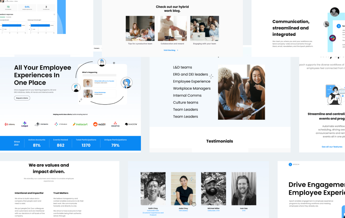 epoch web design pages