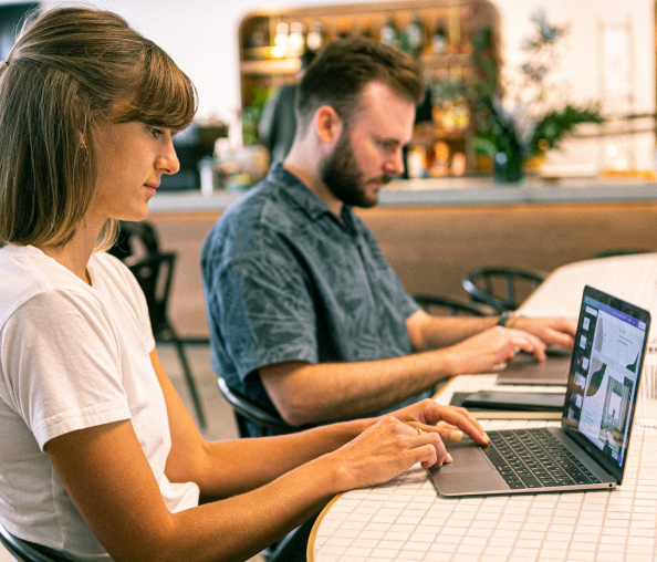 Design agency employees working with brands, startups and businesses