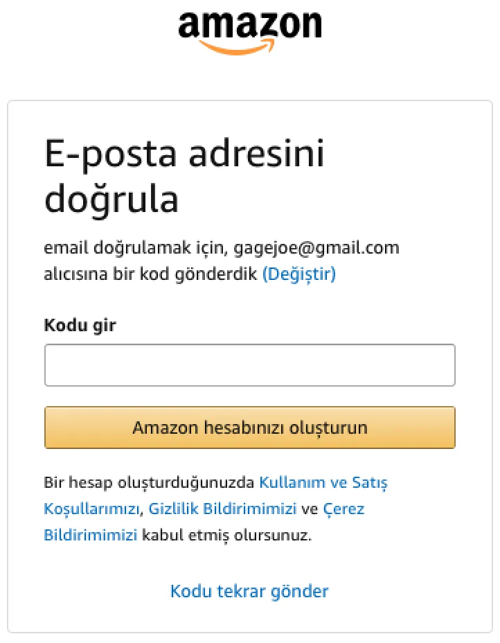amazon-e-posta-doğrulama