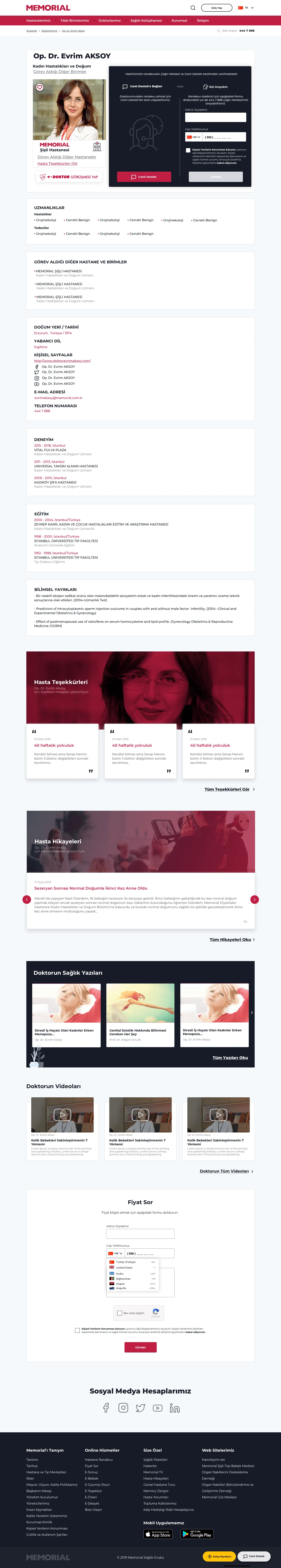 memorial website mockup