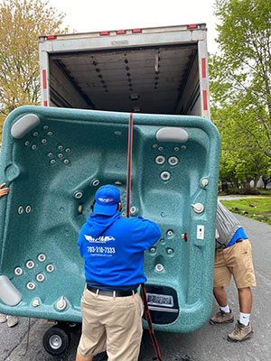 We move hot tubs and jacuzzis in and around the DC Metro area.