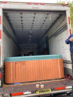 We move hot tubs and jacuzzis in and around the DC Metro area.