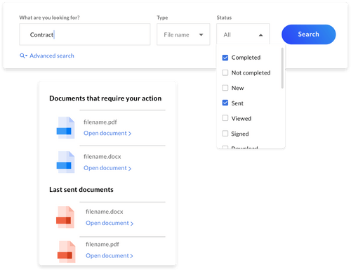 E-signature features | SignRequest