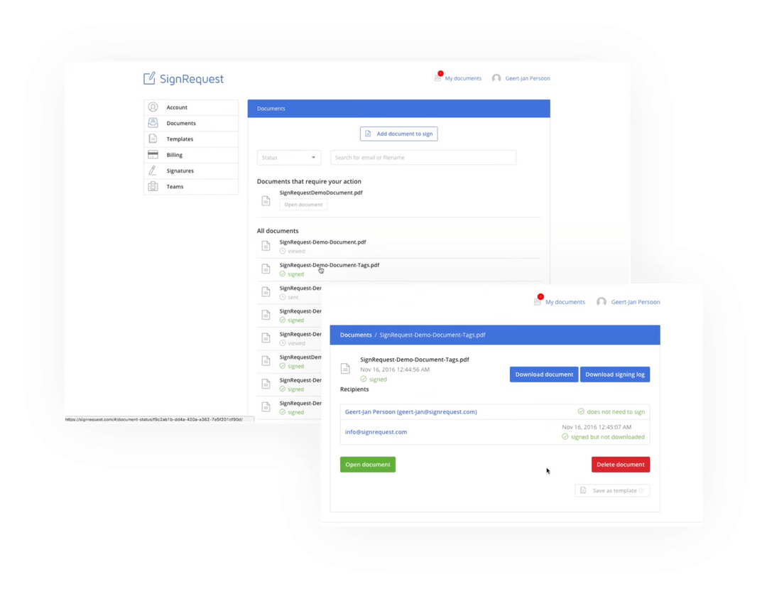 How e-signing works | SignRequest
