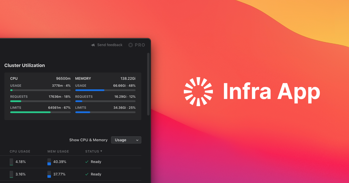 infra product screenshot