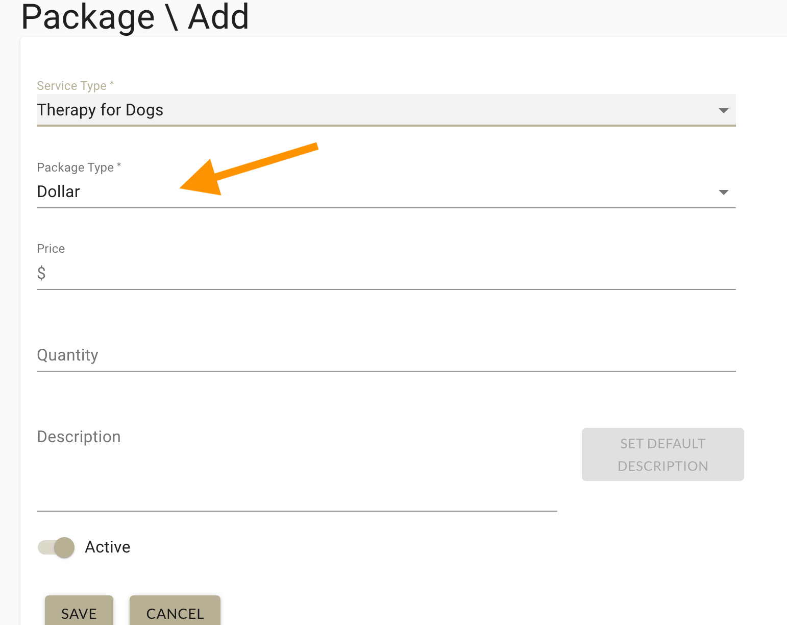 configuring packages by price