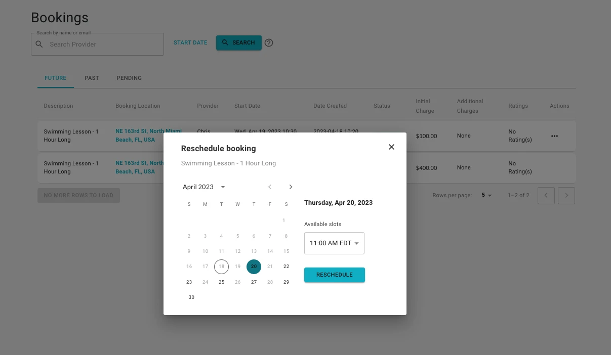 MarketBox appointment rescheduling process