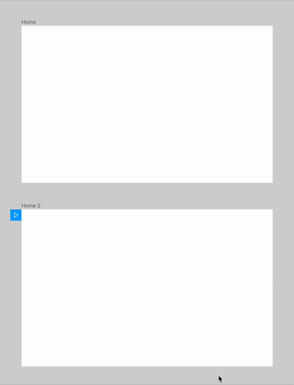 Dragging the starting frame blue play button.