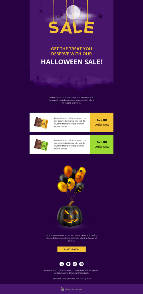 Free Discount Email Templates | Unlayer