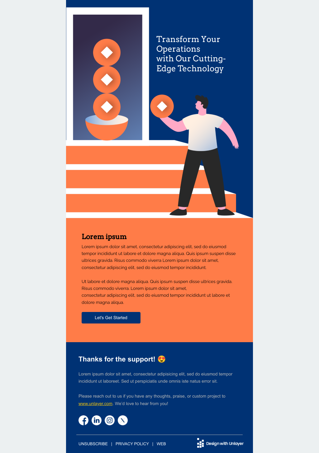 Cold Sales Outreach Email Template Unlayer