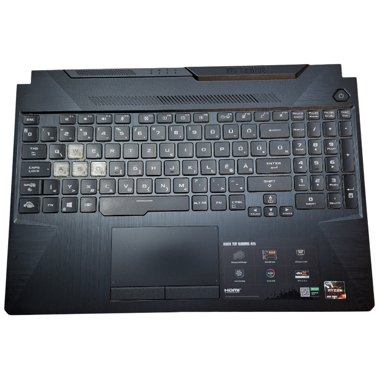 Asus Tuf Gaming FX506iu AL014 Magyar billentyűzet touchpad és burkolattal