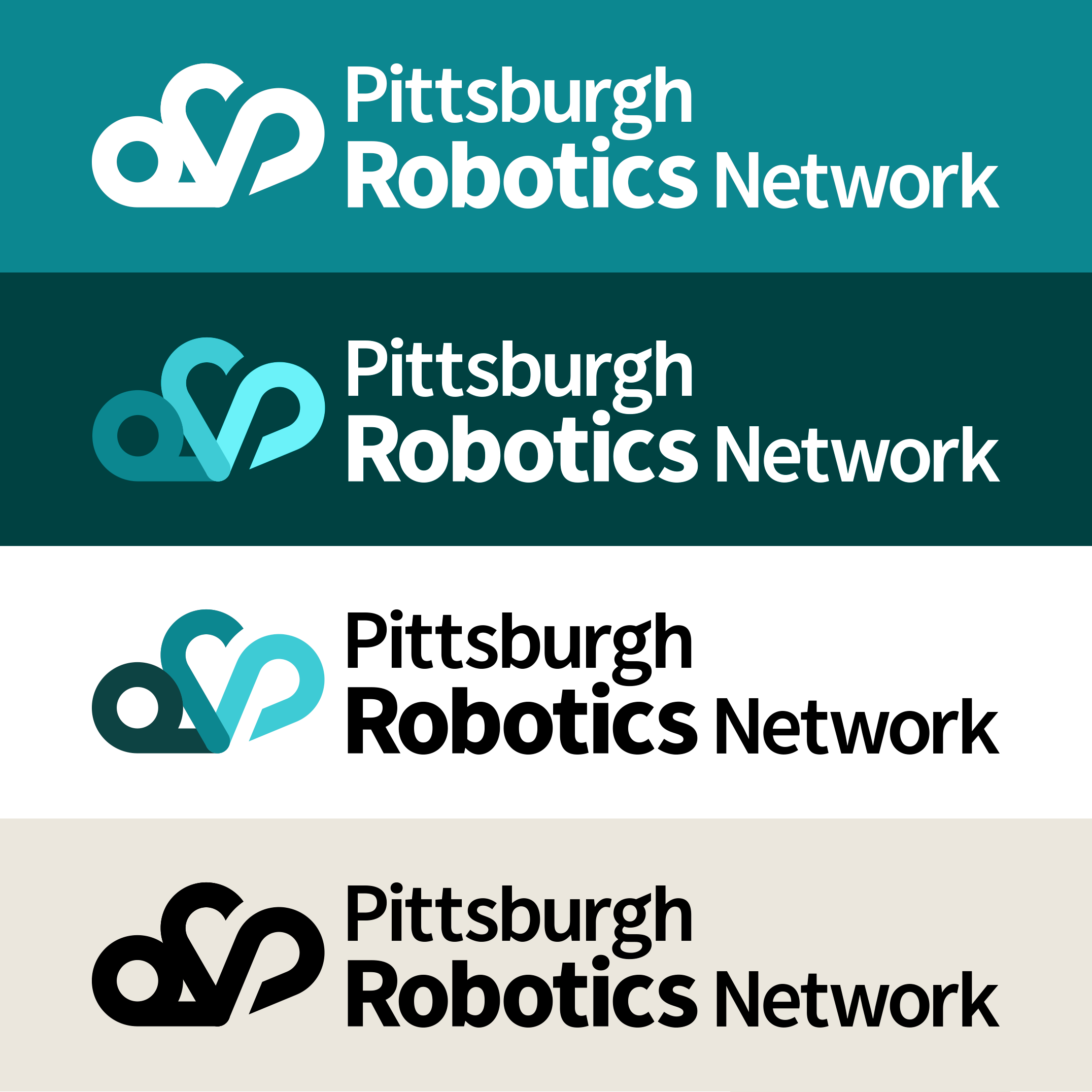 Pittsburgh Robotics logo variants and brand colors