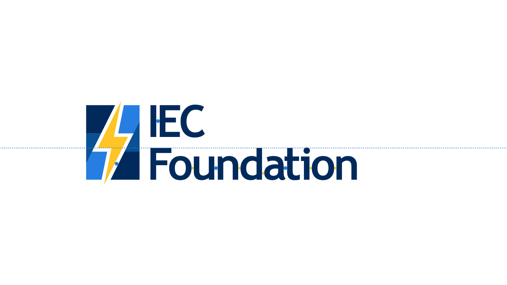 IEC Foundation logo process detailing letter spacing and glyph adjustments