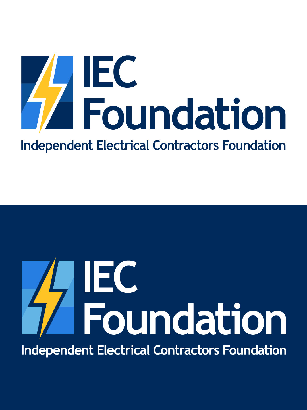 IEC Foundation new logos on brand colors