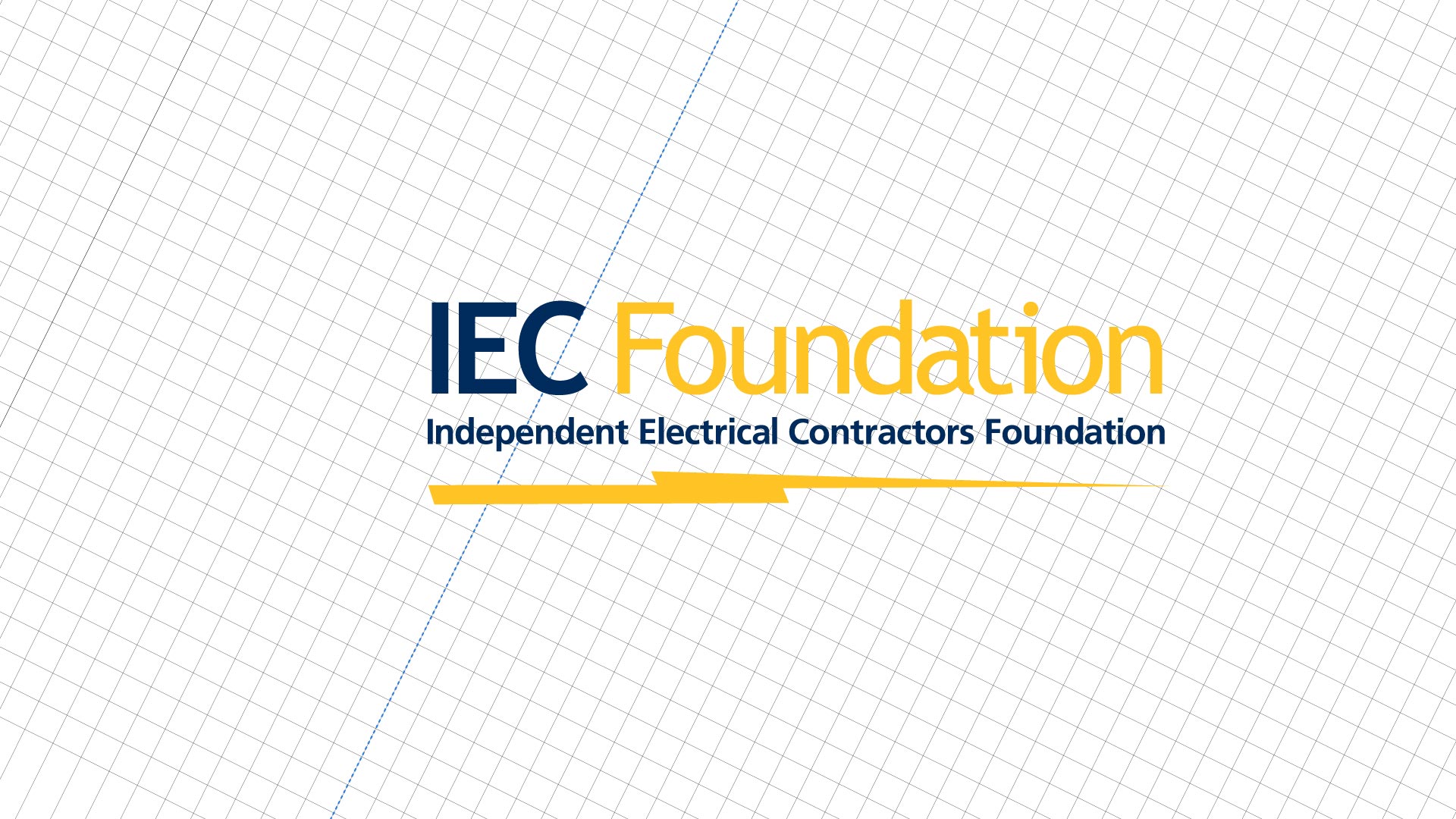 IEC Foundation old logo on diagonal grid
