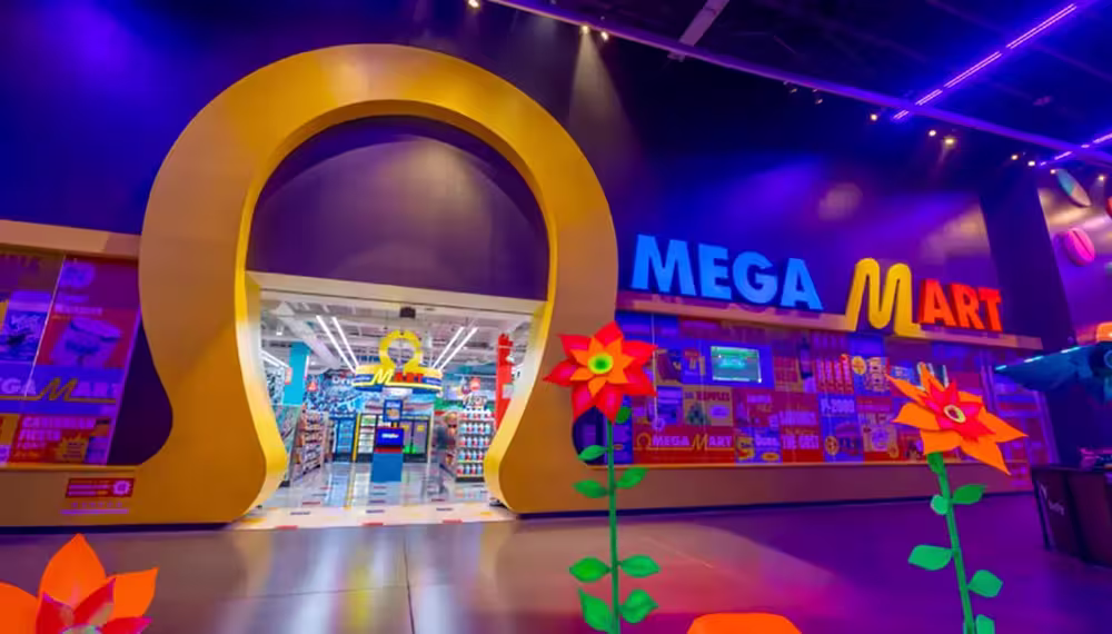Meow Wolf's Omega Mart in Las Vegas, available as an event space rental 