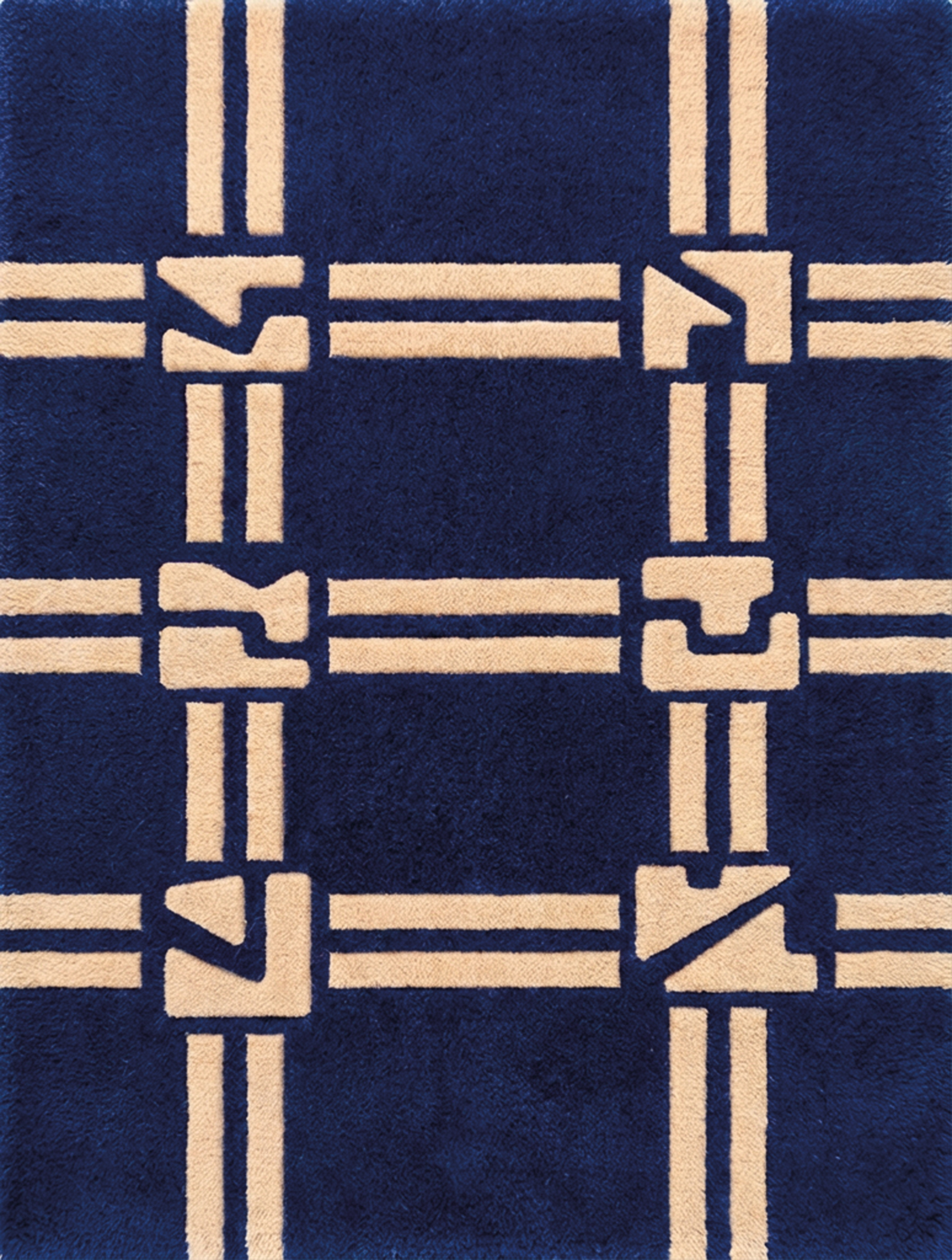 Tapis en laine tufté à la main par Maxime Castagnac.