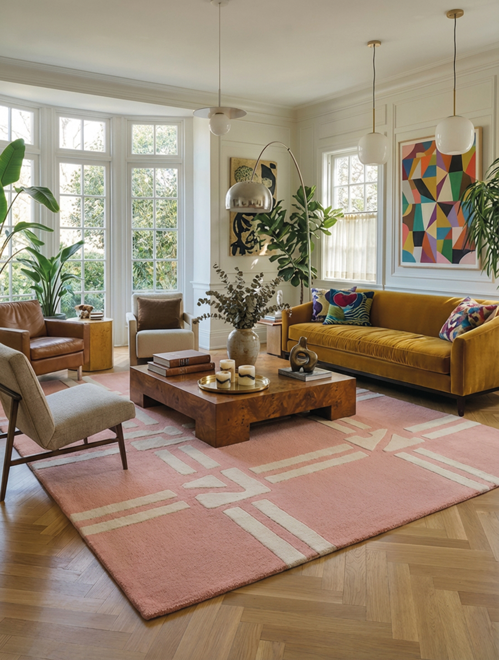 Tapis en laine tufté à la main par Maxime Castagnac.