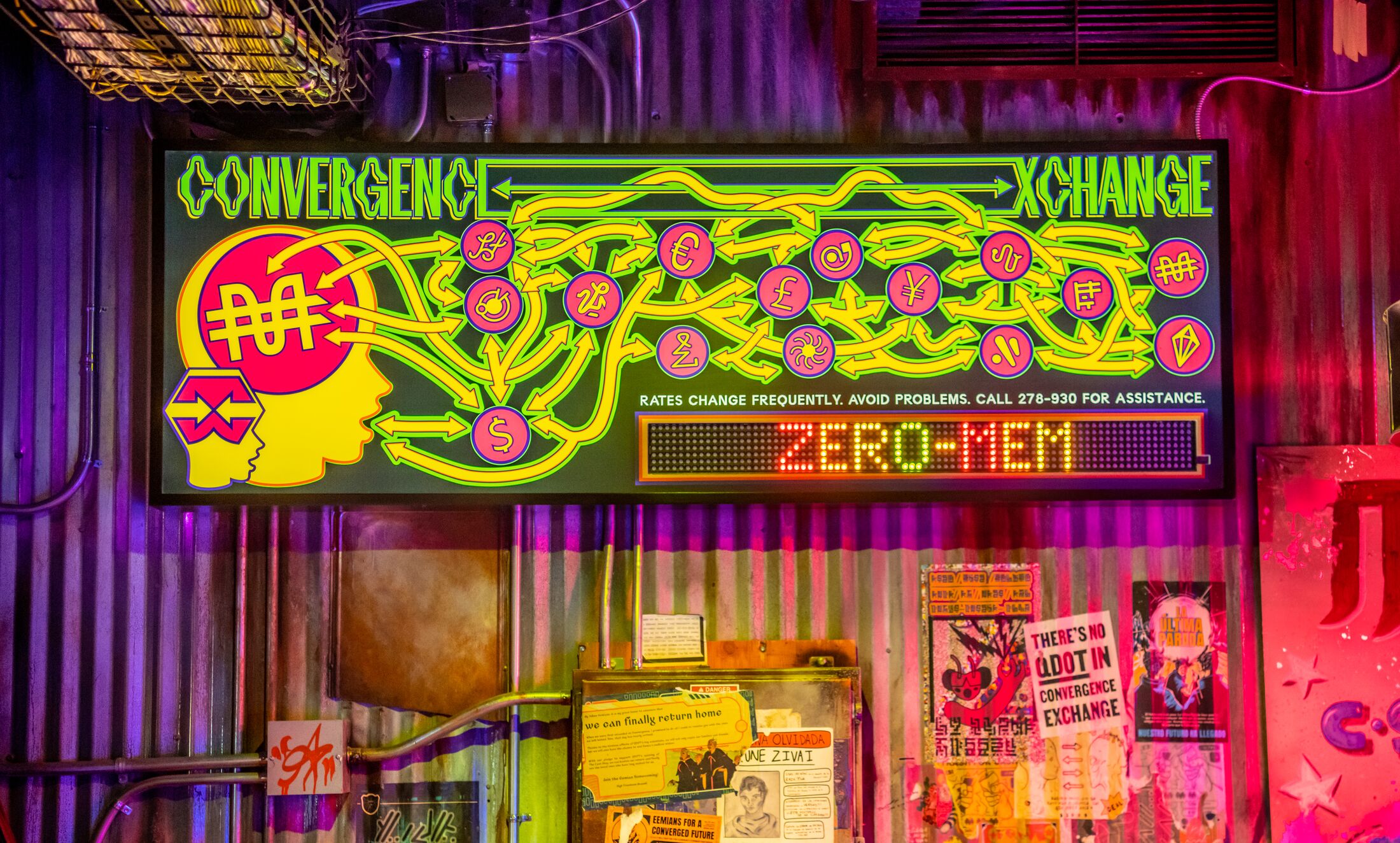 Convergence exchange sign