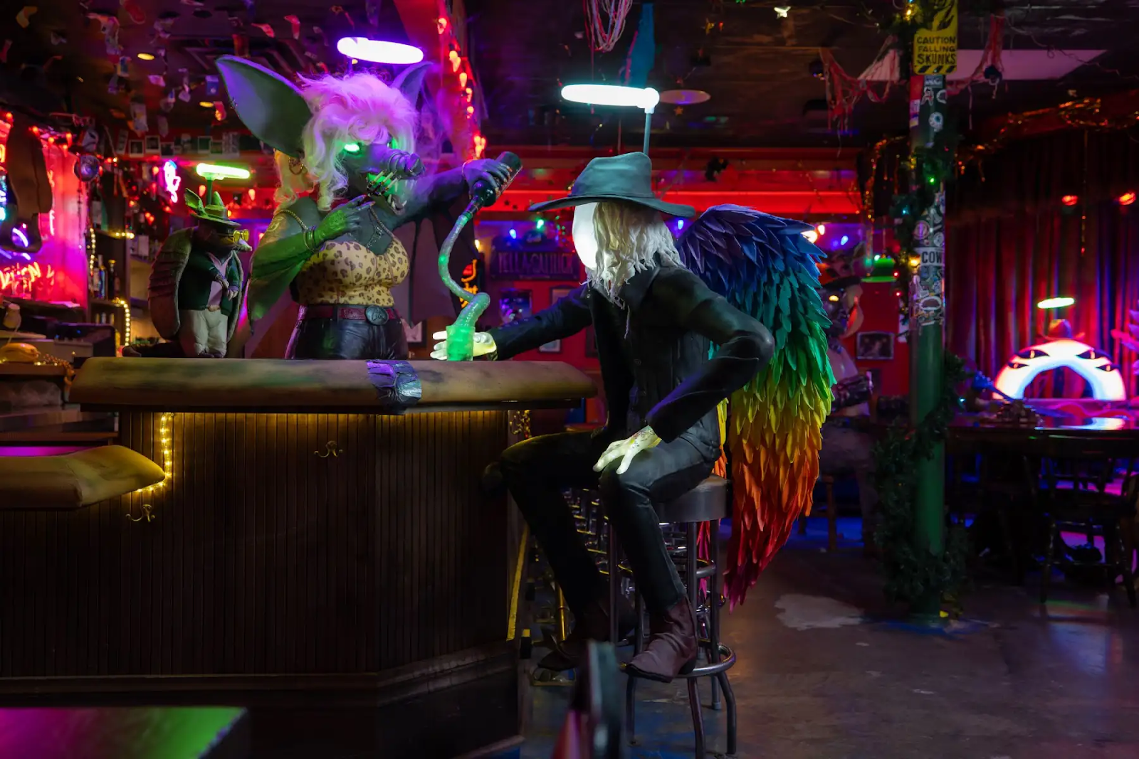 Immersive art in a honky tonk bar in Houston, TX.