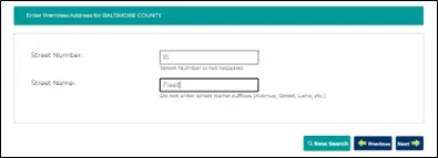 Figure 24 - Maryland Real Property Search Street