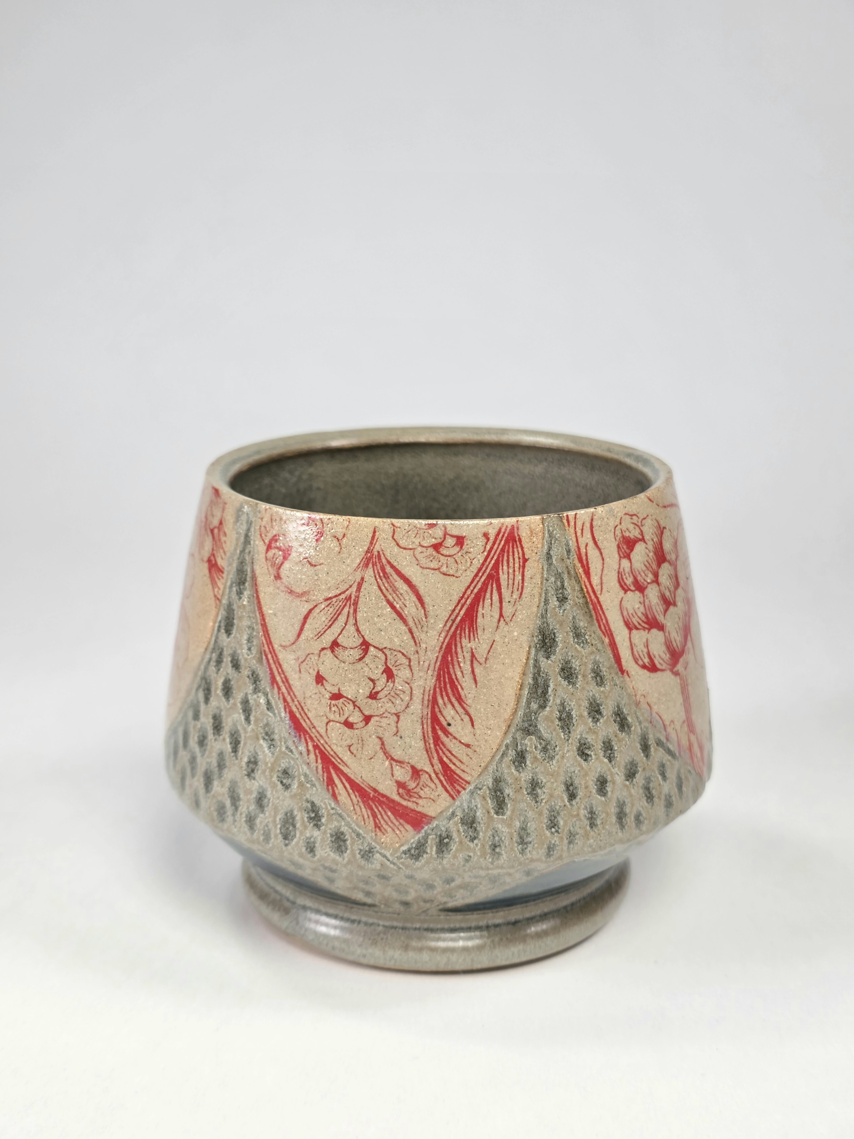 Red paisley cup