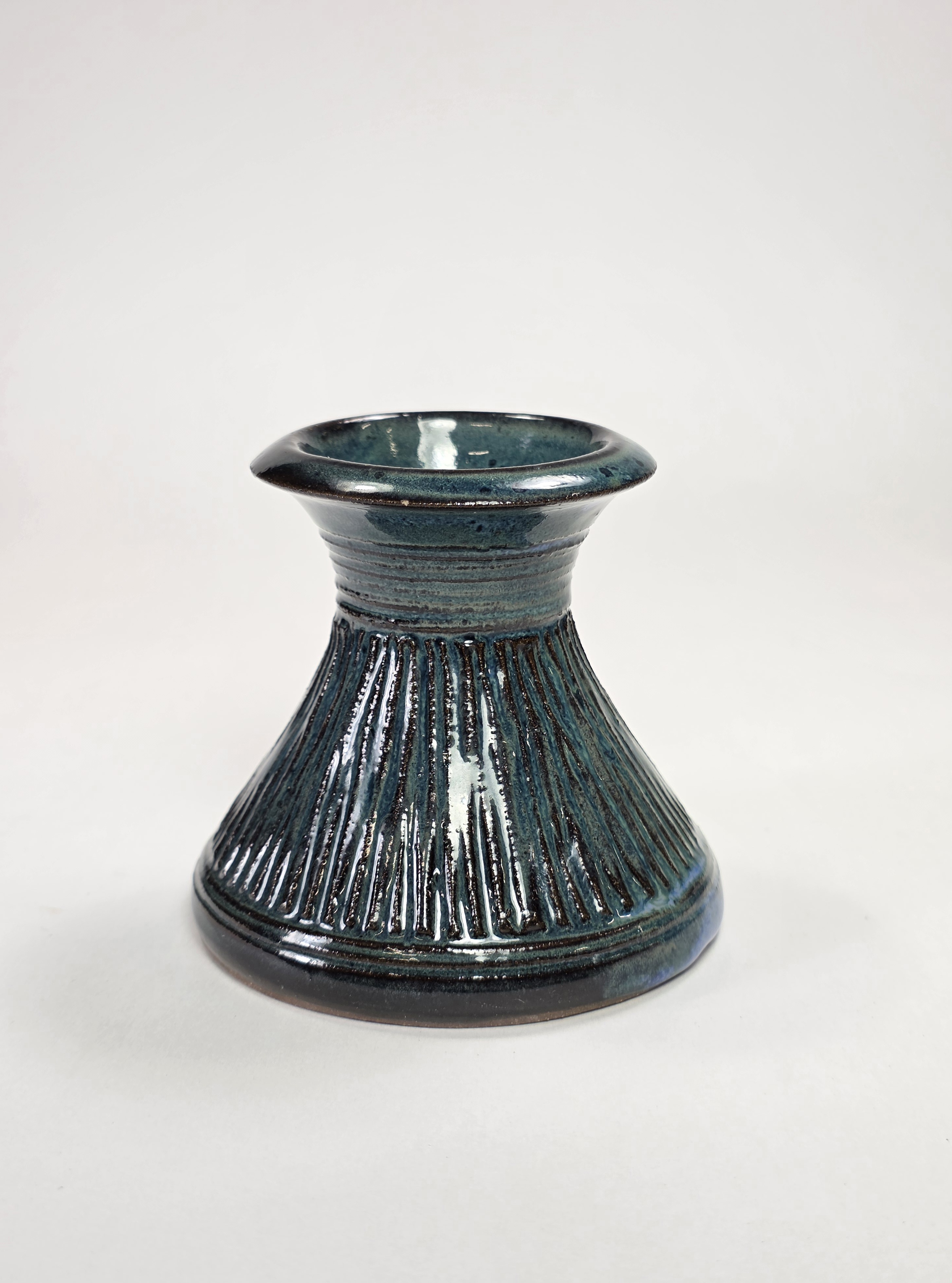 small teal vase