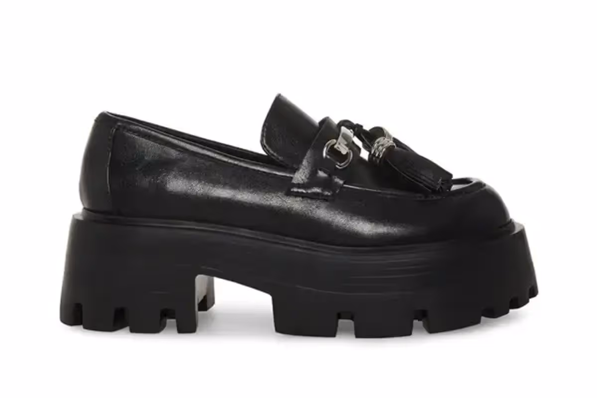 Steve Madden Major Black Chunky Platform Loafers