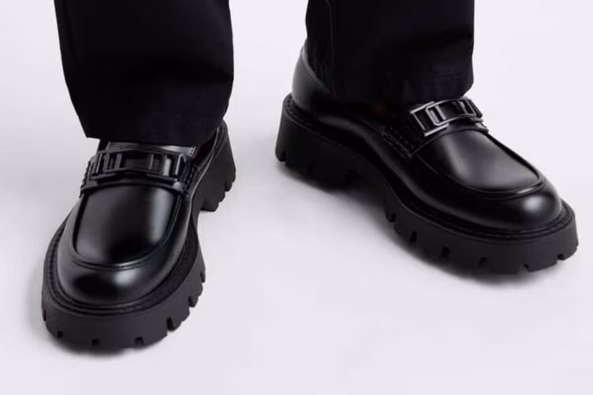 Men’s Zara Chunky Loafer Dupe with Metallic Detail
