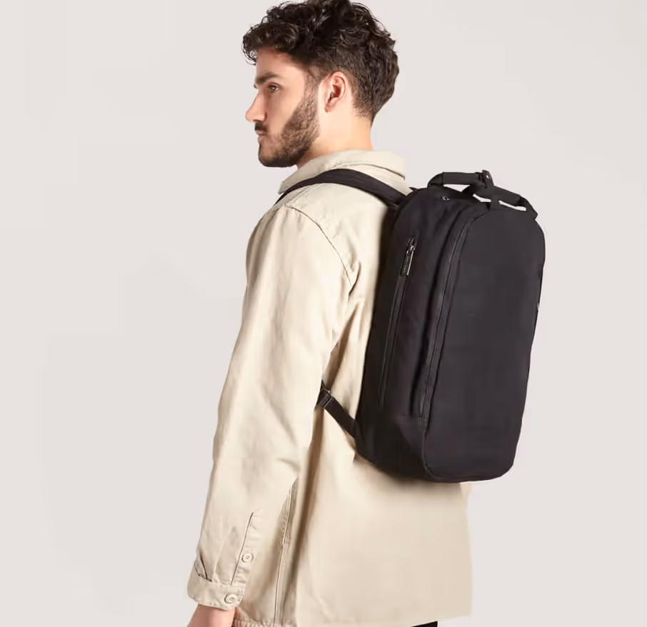Day Owl sustainable backpack for adults in black