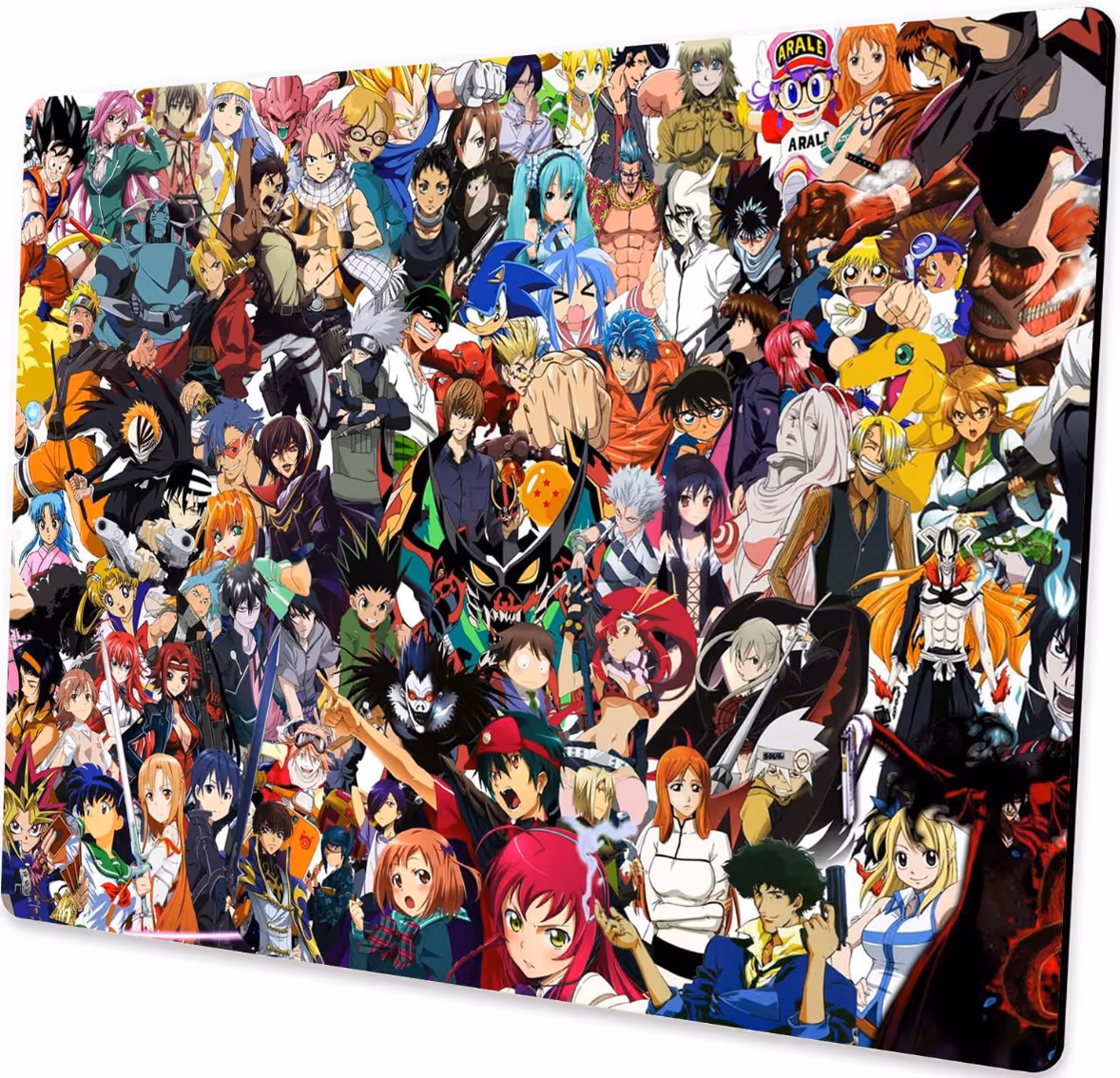 anime mouse pad with characters from lots of different anime