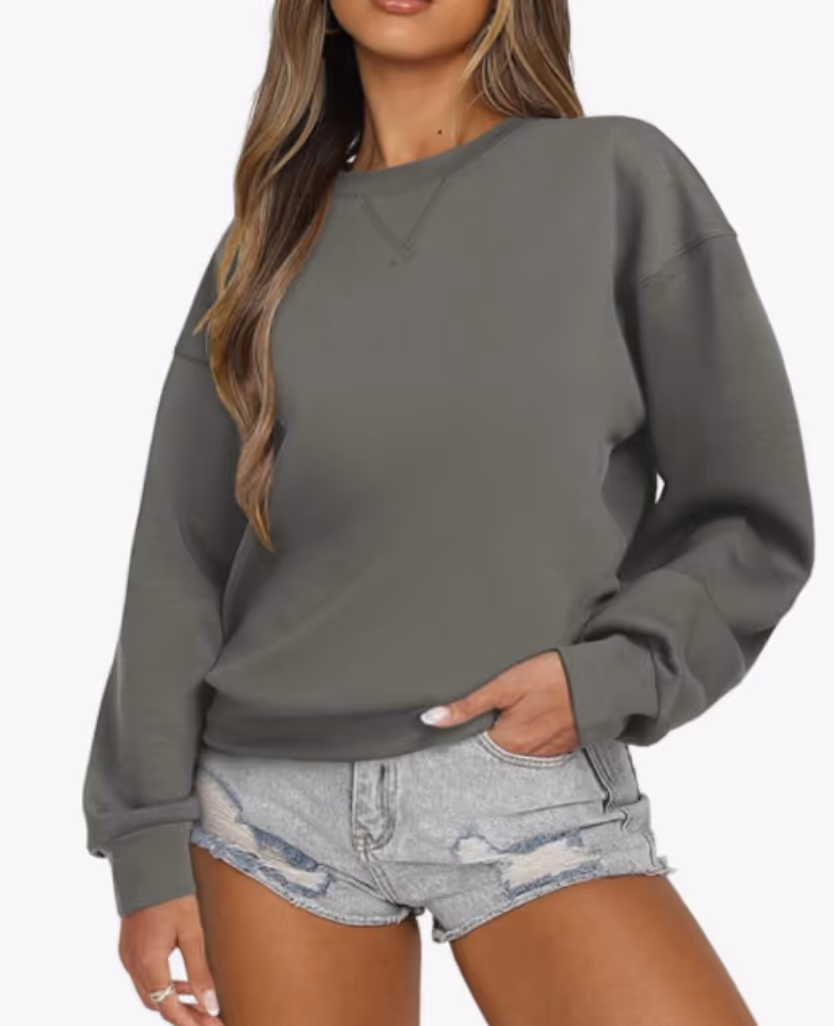 crew beck pullover sweatshirt in olive green