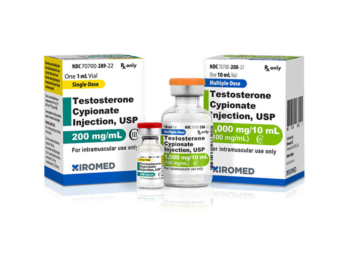 An image of vials of Testosterone Cypionate.