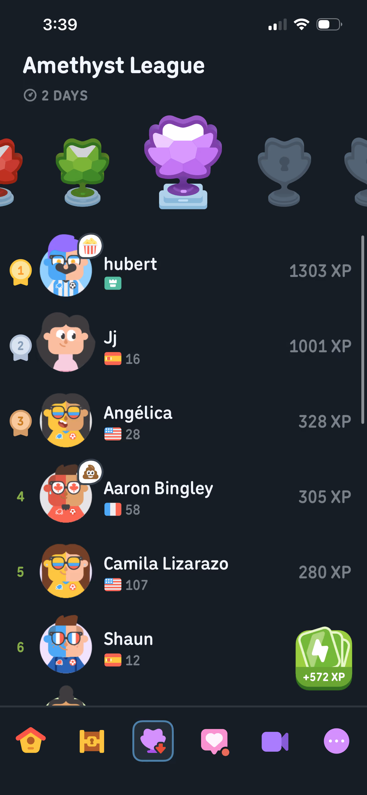 Duolingo language learning app League rankings leaderboard
