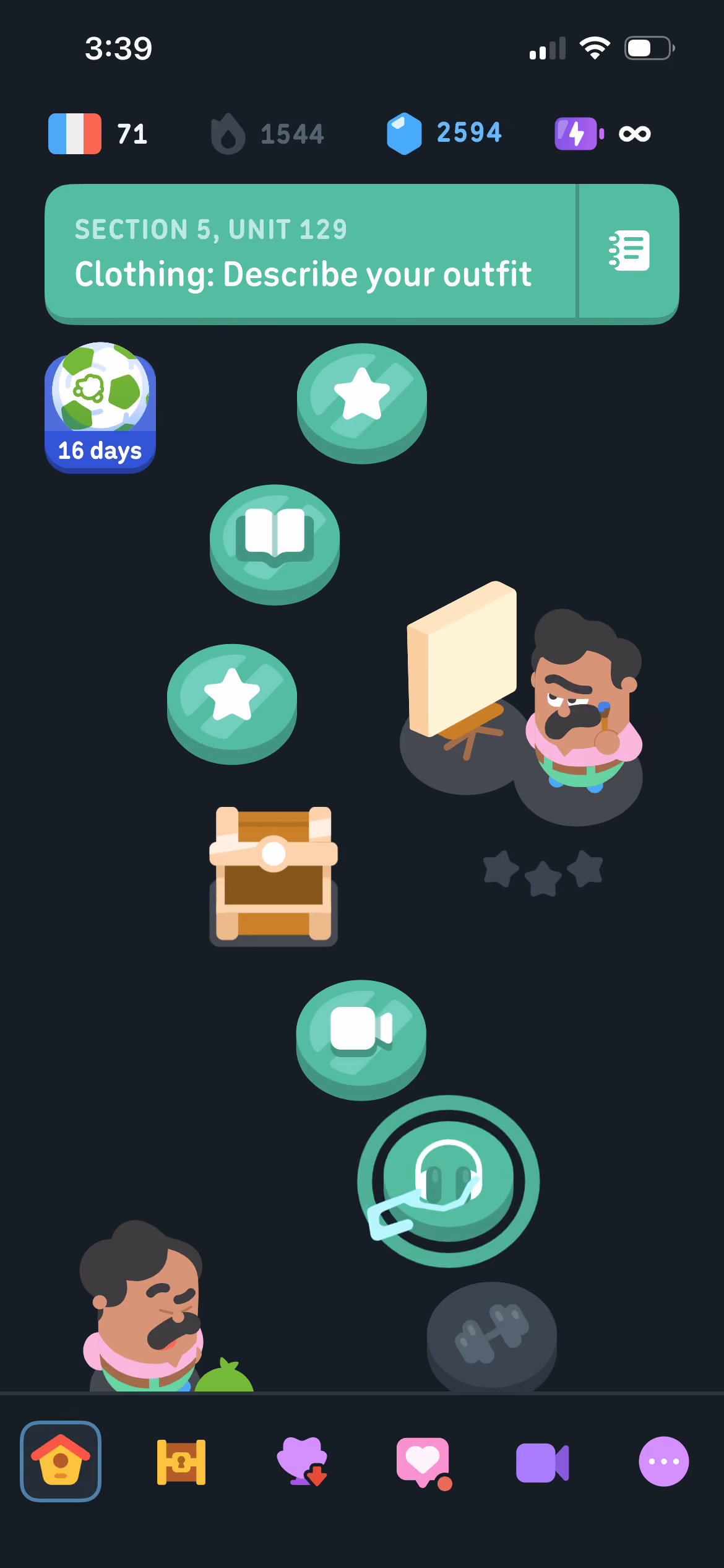 Duolingo French language path
