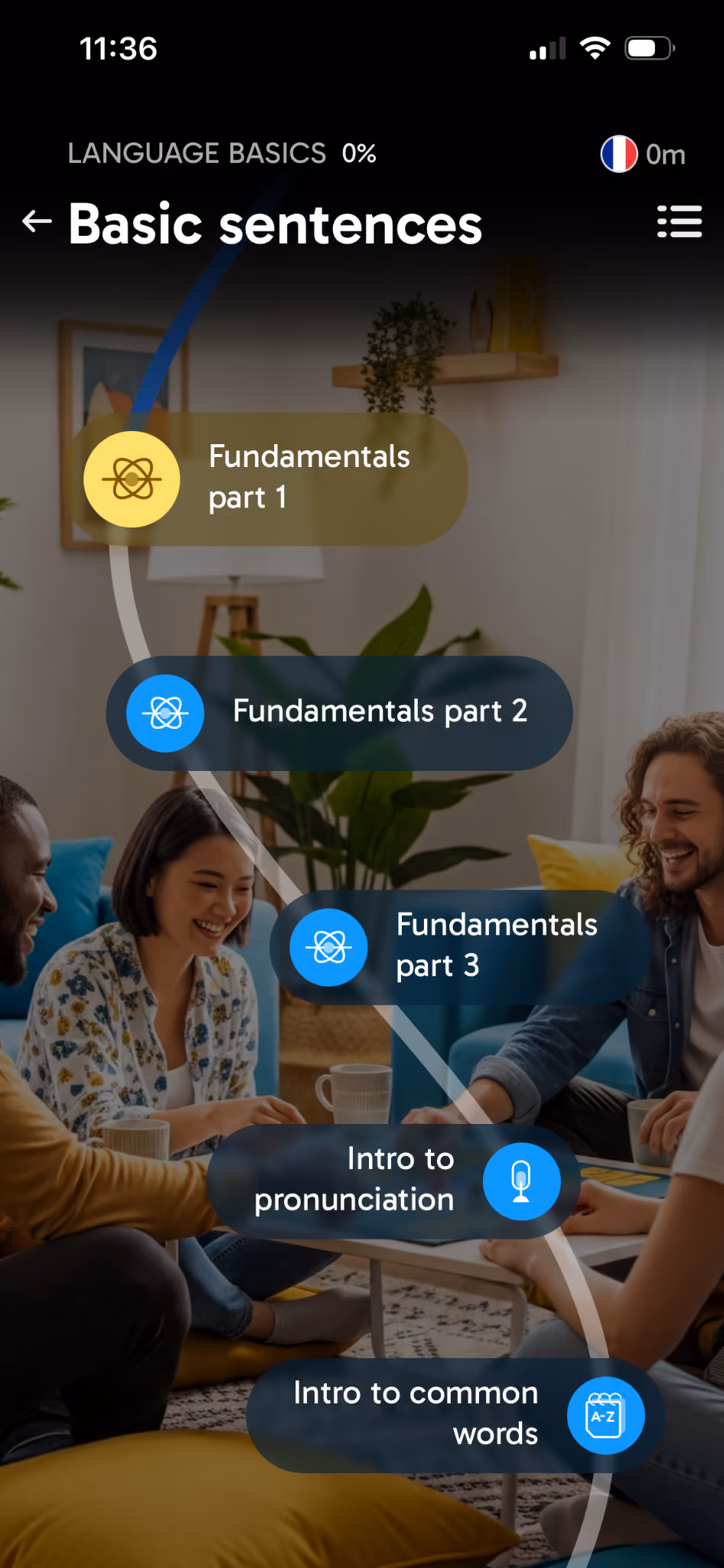 Rosetta Stone Sapphire language learning path