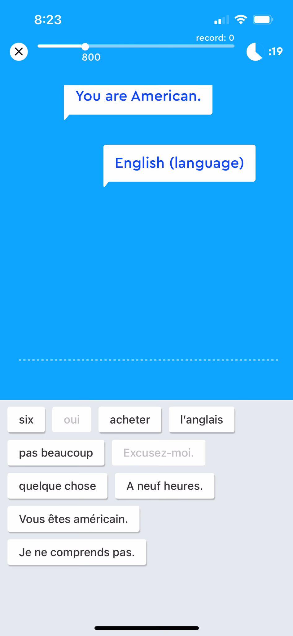 Pimsleur in-lesson practice questions