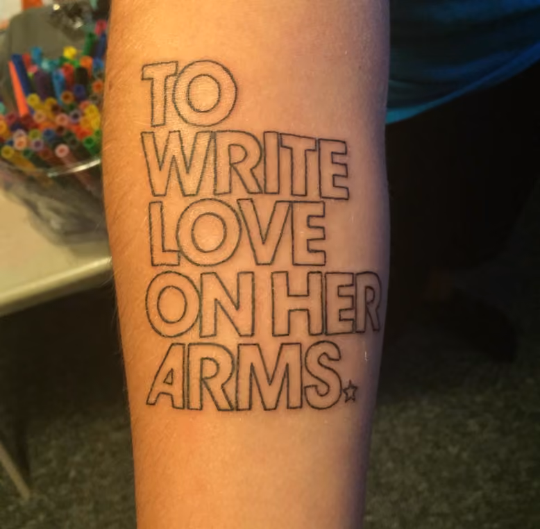 To Write Love on Her Arms tattoo