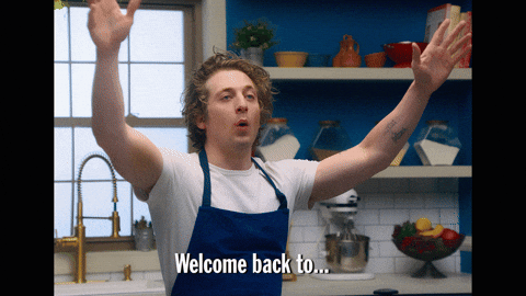 Welcome back to The Bear gif