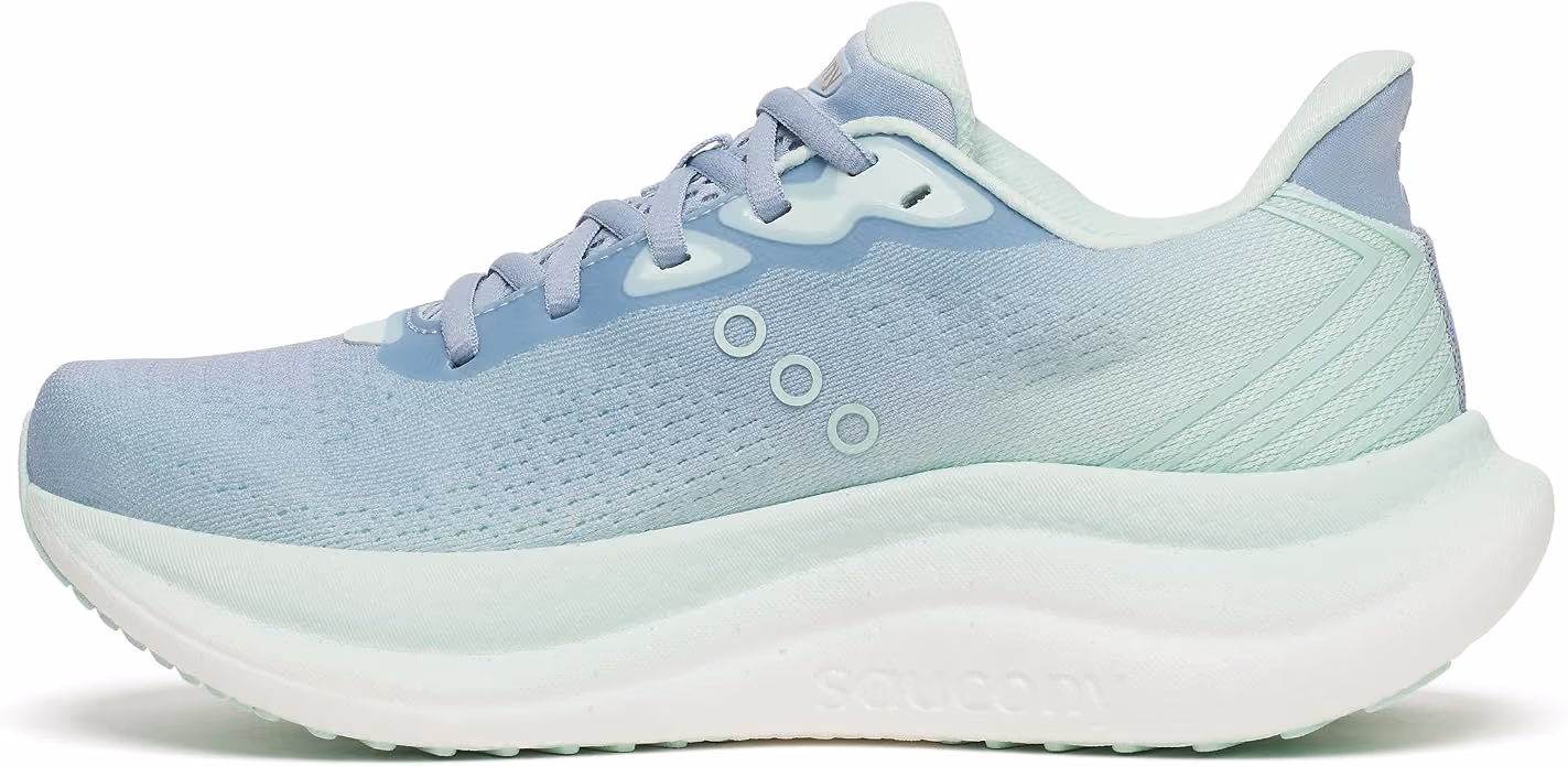 Saucony Triumph women's chunky running sneakers in a pretty pastel color palette