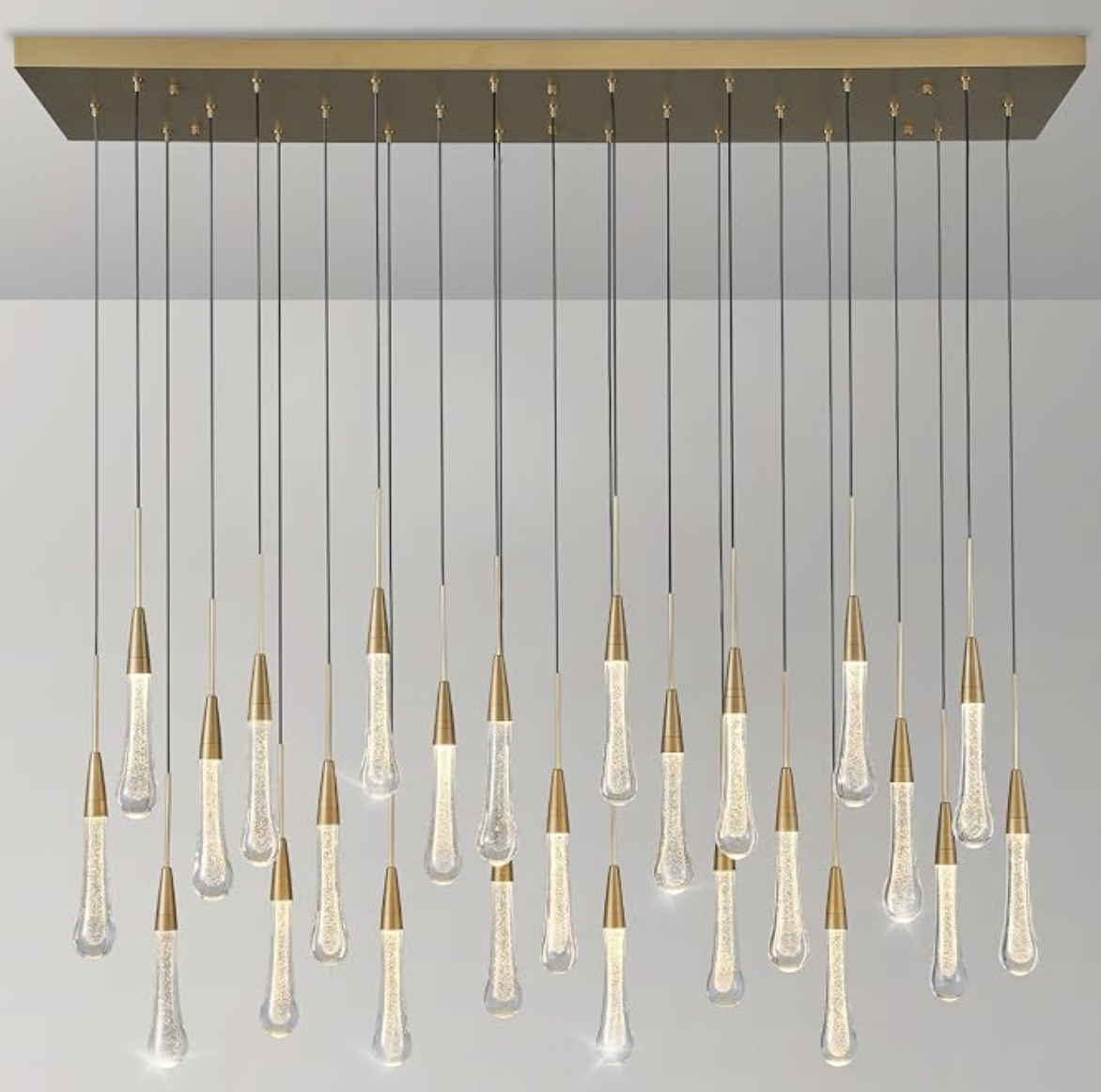 luxurious raindrop chandelier that can be purchased for a relatively affordable price on Amazon