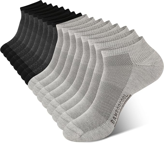 Set of mens cooling compression socks in gray and black as an affordable bombas alternative