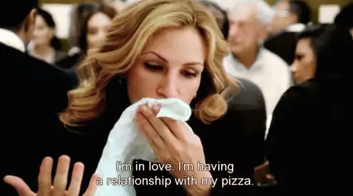 Scene from Eat Pray Love featuring Liz Gilbert’s journey of self-discovery and healing as she travels through Italy, India, and Bali after a life-changing divorce.