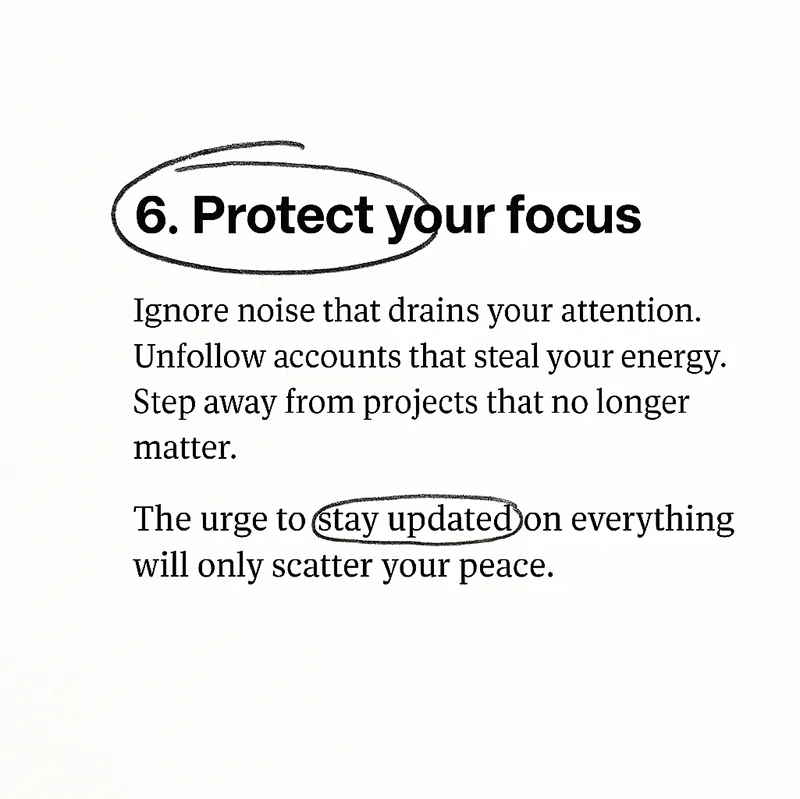 Minimal quote design stating “Let’s admit it… the modern attention span is fried,” reflecting the impact of digital overload on focus.