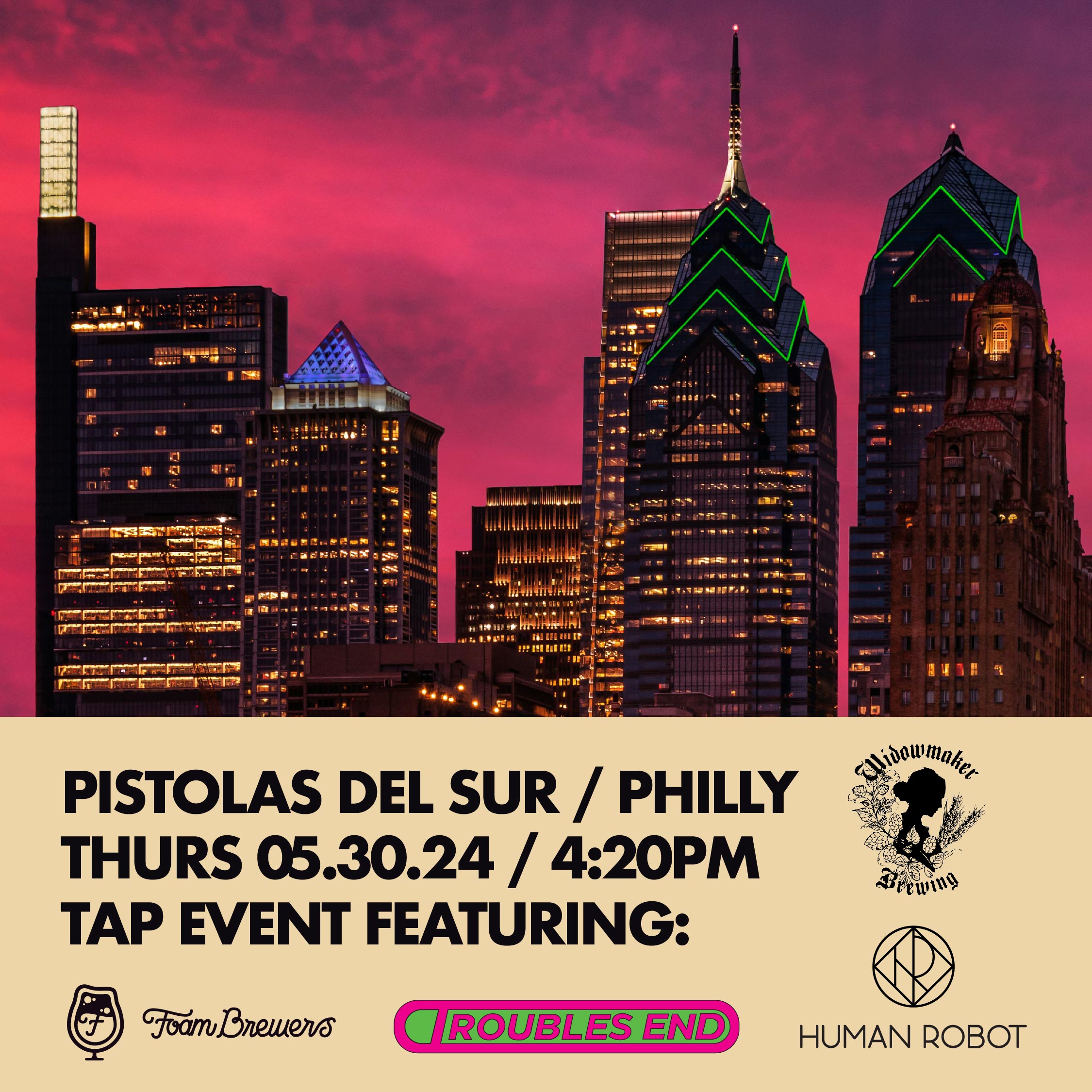 Pistolas Del Sur Tap Event Philadelphia