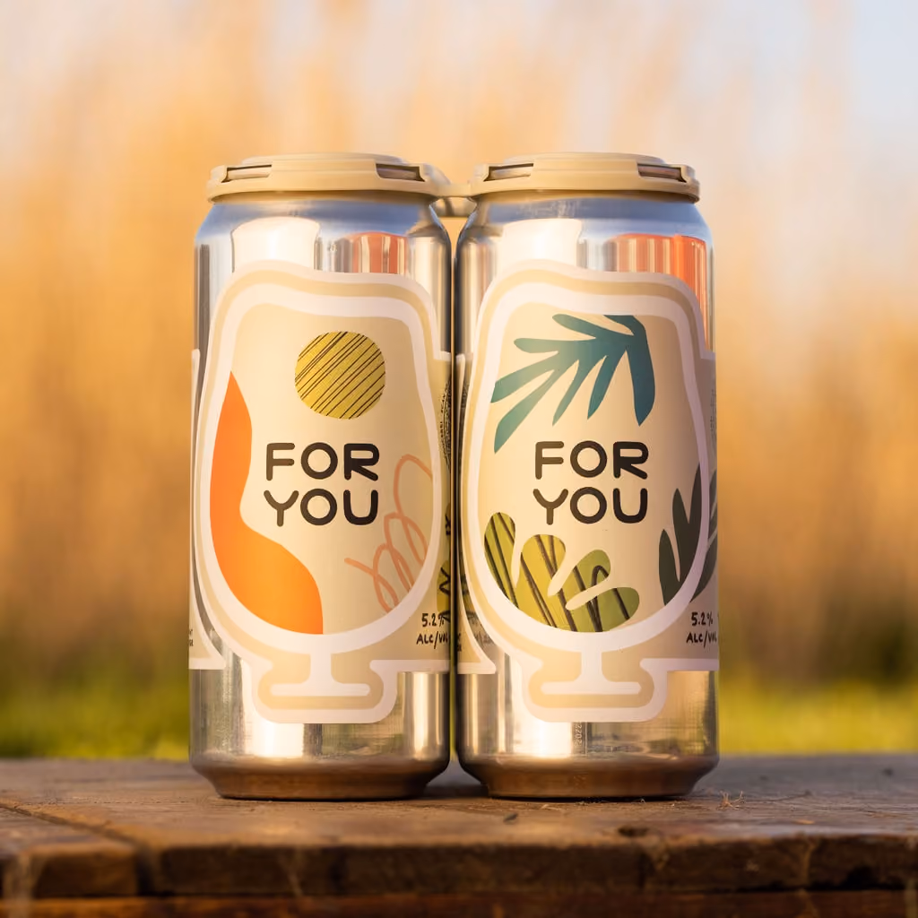 Photograph by Montgomery Sheridan of For You Pale Ale 4pack.