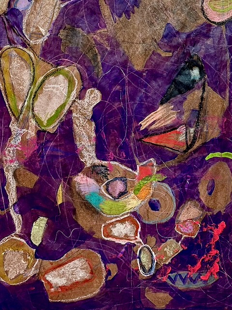 purple detail of one painting.